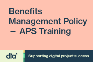 Text on a pink background, the text says Benefits Management Policy APS Training