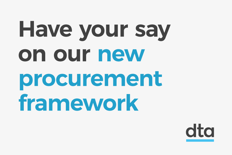 A picture of the words 'Have your say on our new procurement framework'